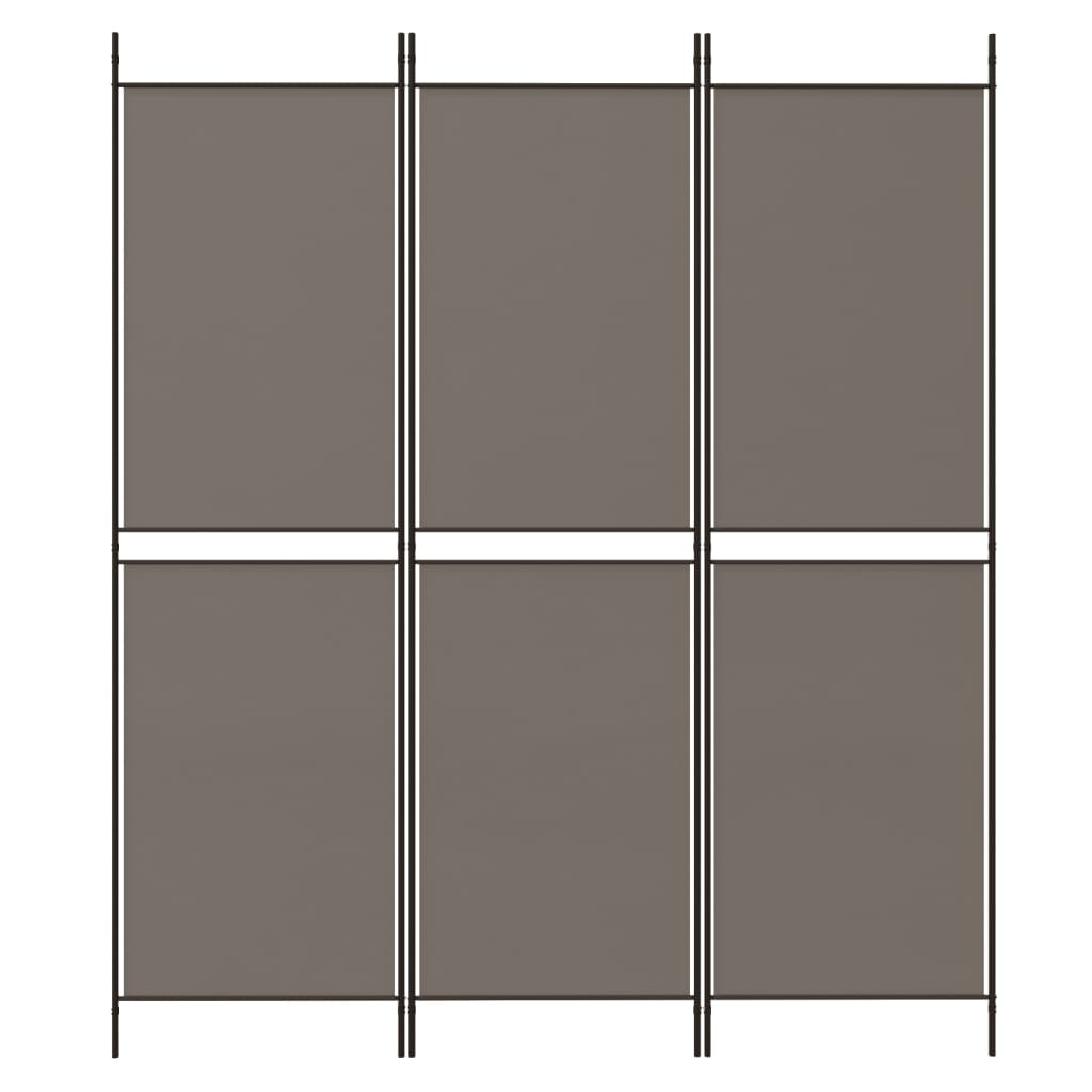 3-teiliger Raumteiler Beige 150 x 180 cm Stoff