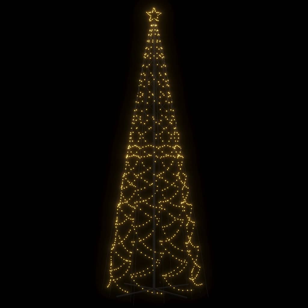 LED-Weihnachtsbaum Kegelform Kaltweiß 1400 LEDs 160x500 cm