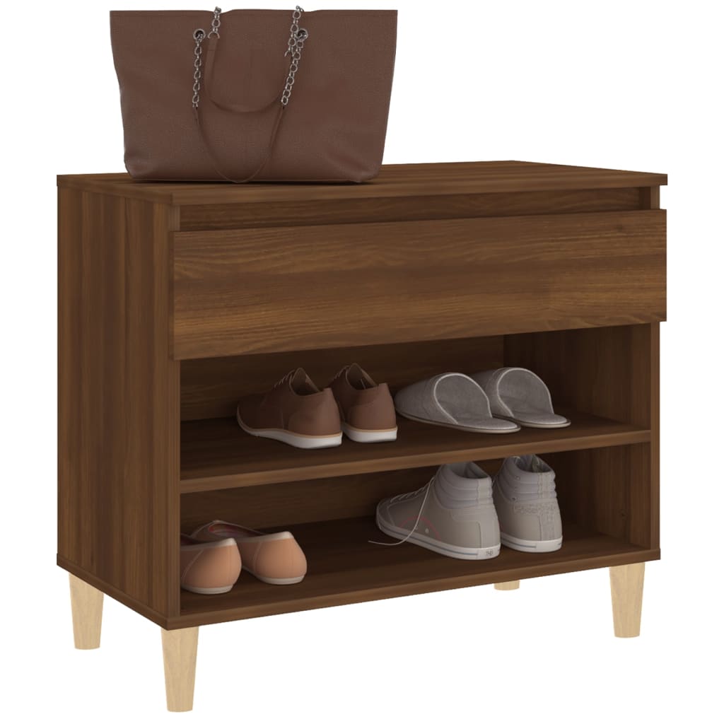 Schuhregal Weiß 70x36x60 cm Holzwerkstoff