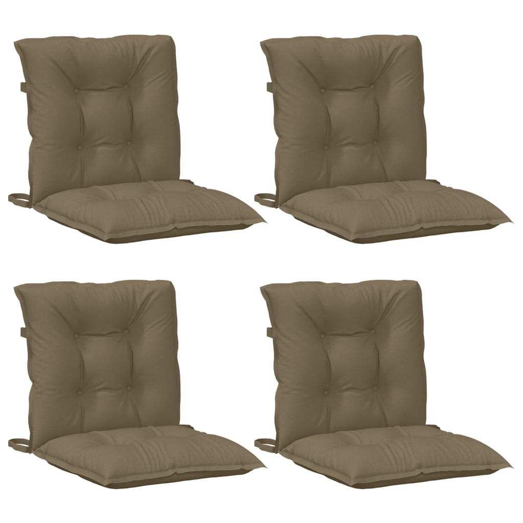 Niedriglehner-Auflagen 2 Stk Melange Anthrazit 100x50x7cm Stoff