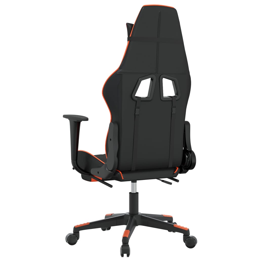 Gaming-Stuhl mit Massagefunktion Schwarz und Blau Kunstleder