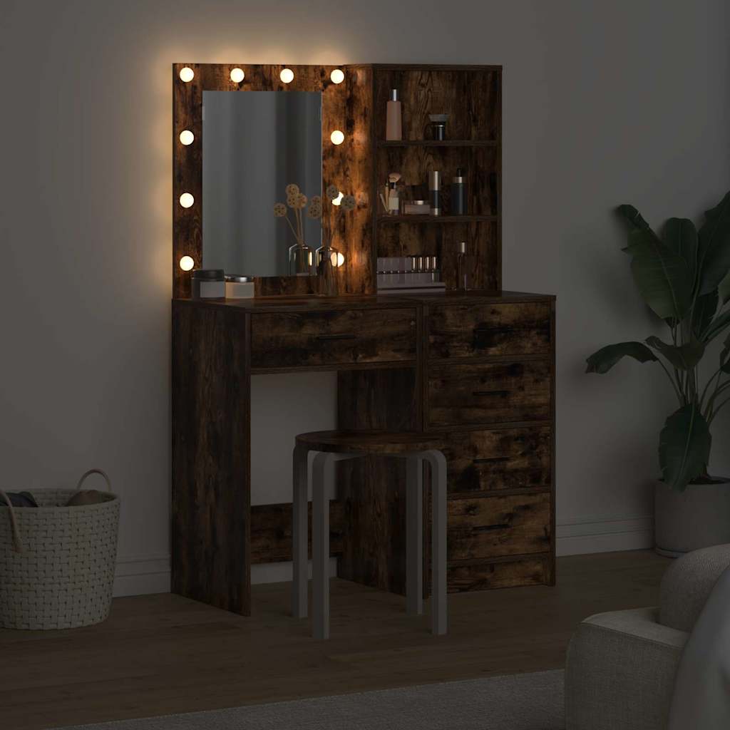 Schminktisch 2 pcs Weiß 50 x 41 x 135 cm Holzwerkstoff