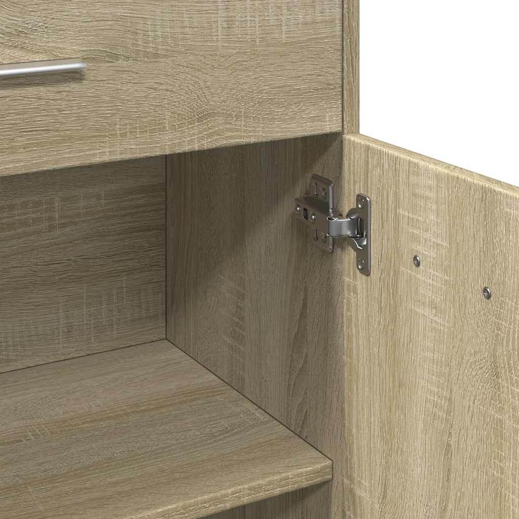Badezimmerschrank Weiß 60x33x80 cm Holzwerkstoff