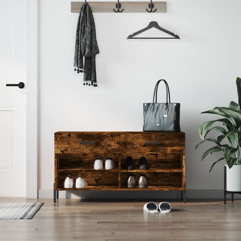 Schuhbank Weiß 102x35x55 cm Holzwerkstoff