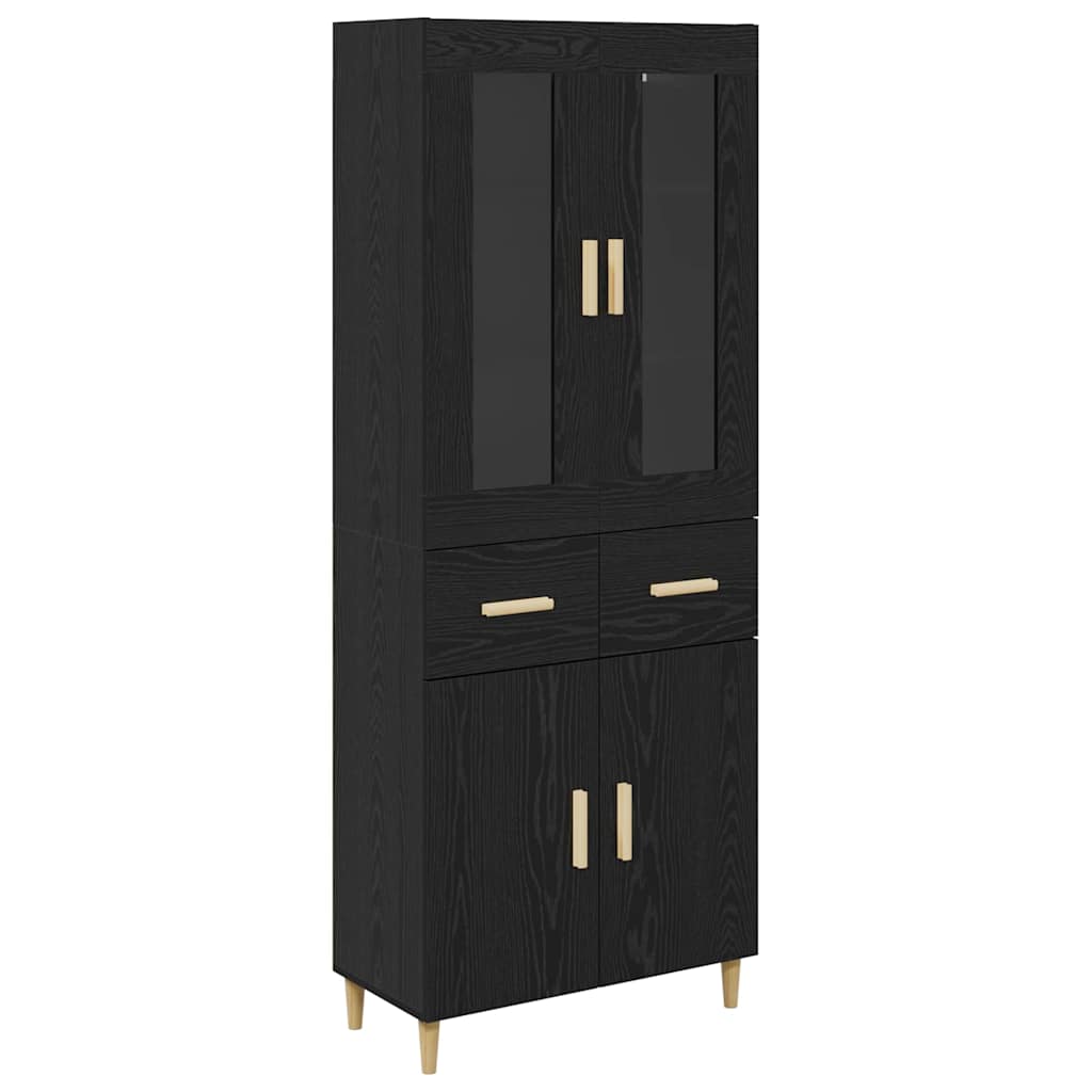 Highboard Altholz 69,5 x 34 x 180 cm Holzwerkstoff