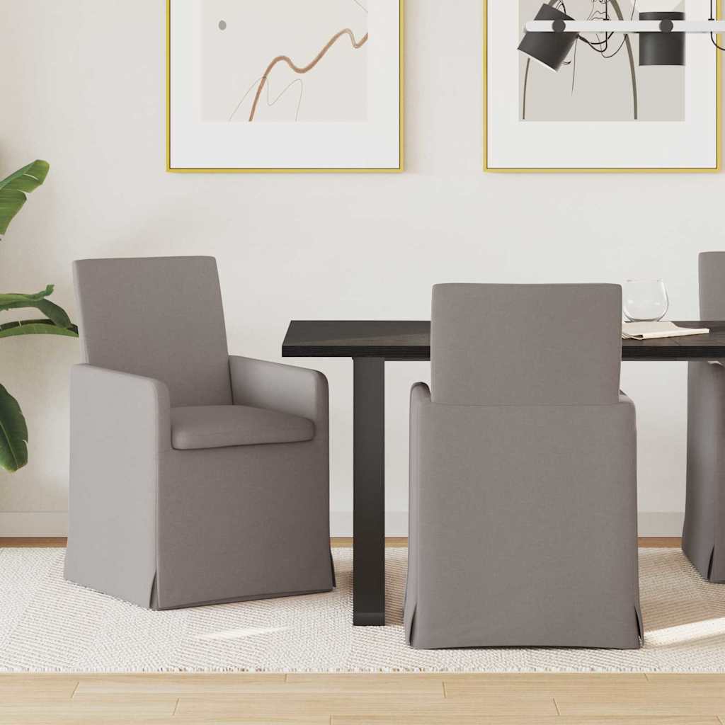 Esszimmerstühle 2 pcs Hellgrau 57 x 67 x 95 cm Stoff