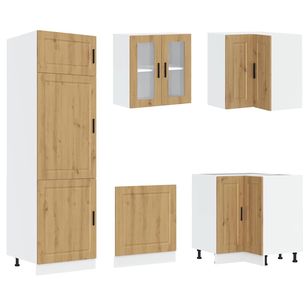 14-tlg. Küchenschrank-Set Porto Weiß Holzwerkstoff