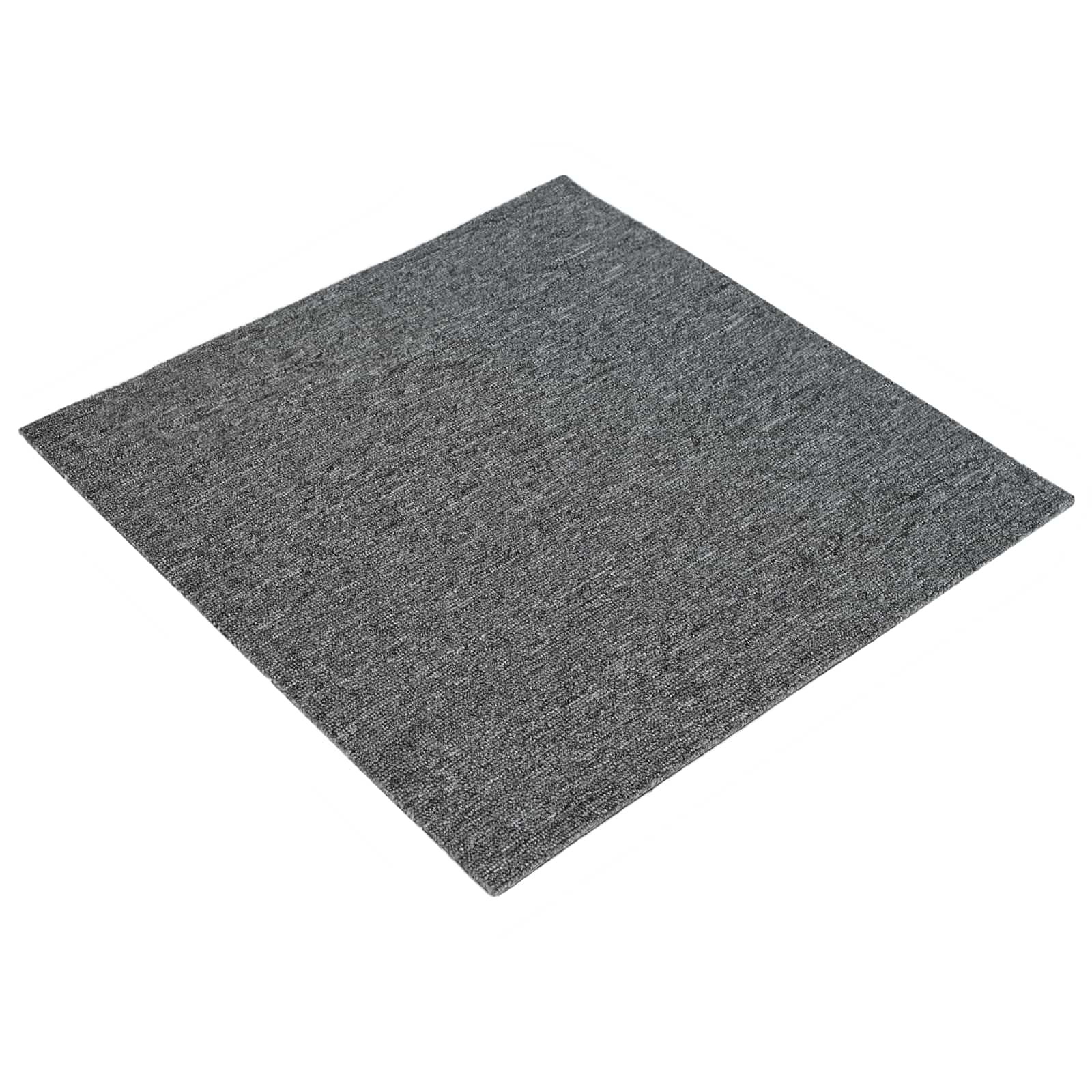 Teppichfliese Hellgrau mit Streifen 50 x 50 cm 4 pcs
