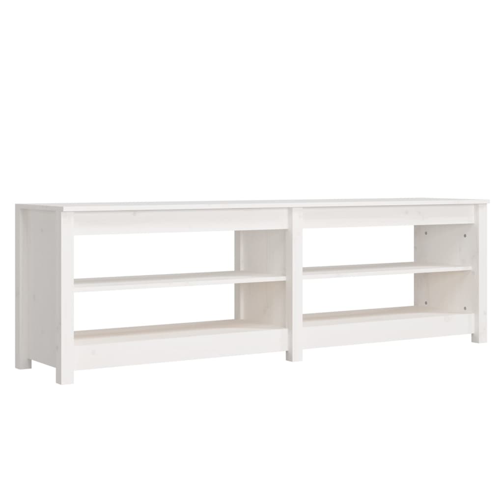 Schuhbank 160x36,5x50 cm Massivholz Kiefer