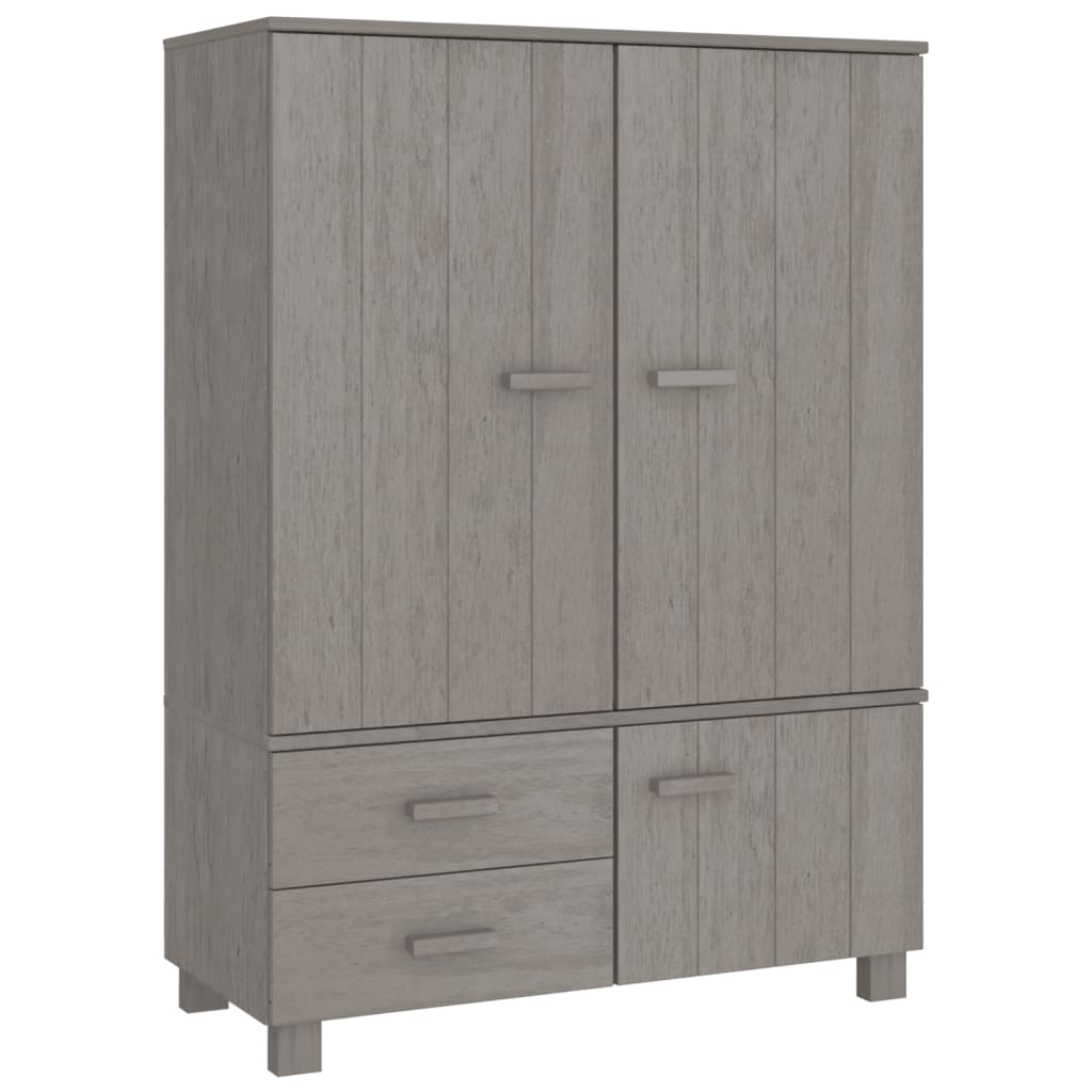 Kleiderschrank HAMAR Honigbraun 99x45x137 cm Massivholz Kiefer
