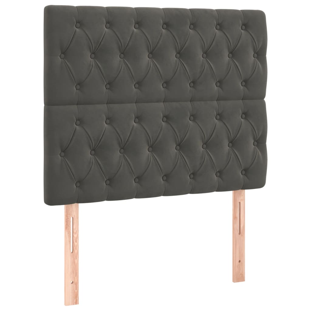Kopfteil Hellgrau 80x7x118/128 cm Samt
