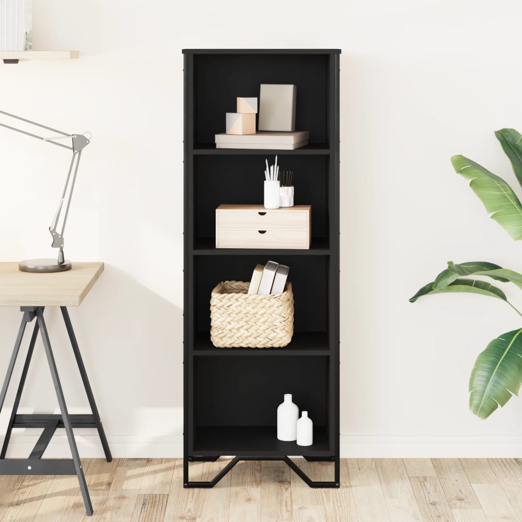 Bücherregal Schwarz 80x31x169 cm Holzwerkstoff