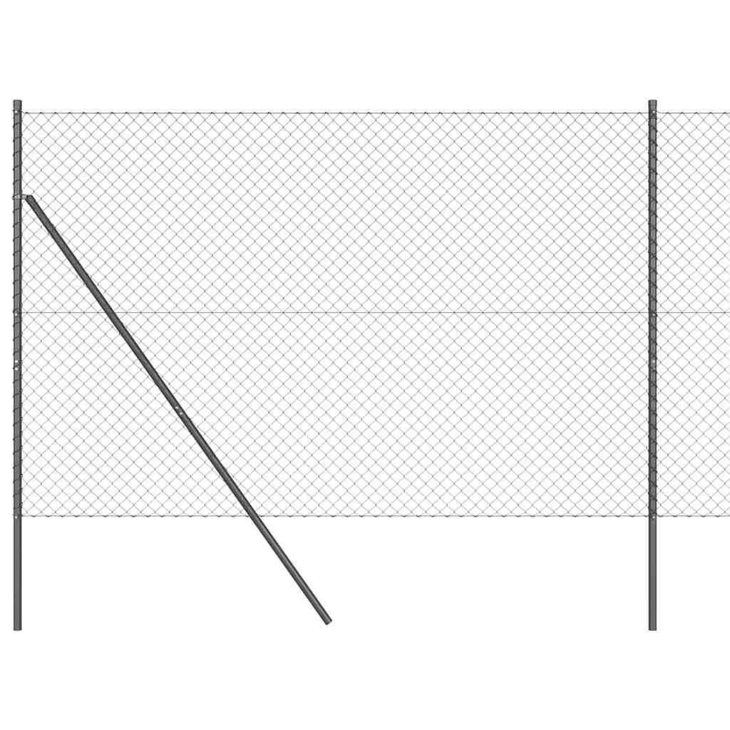 Outdoor Kettenglied-Zaun Erdfixierung 10 x 0,4 m Grün Netz