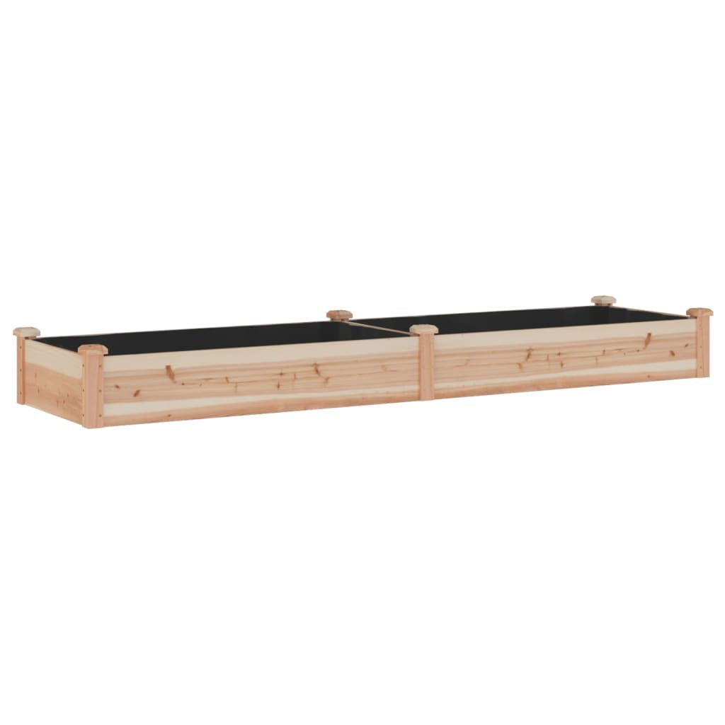 Hochbeet mit Einsatz Grau 120x45x25 cm Massivholz Tanne