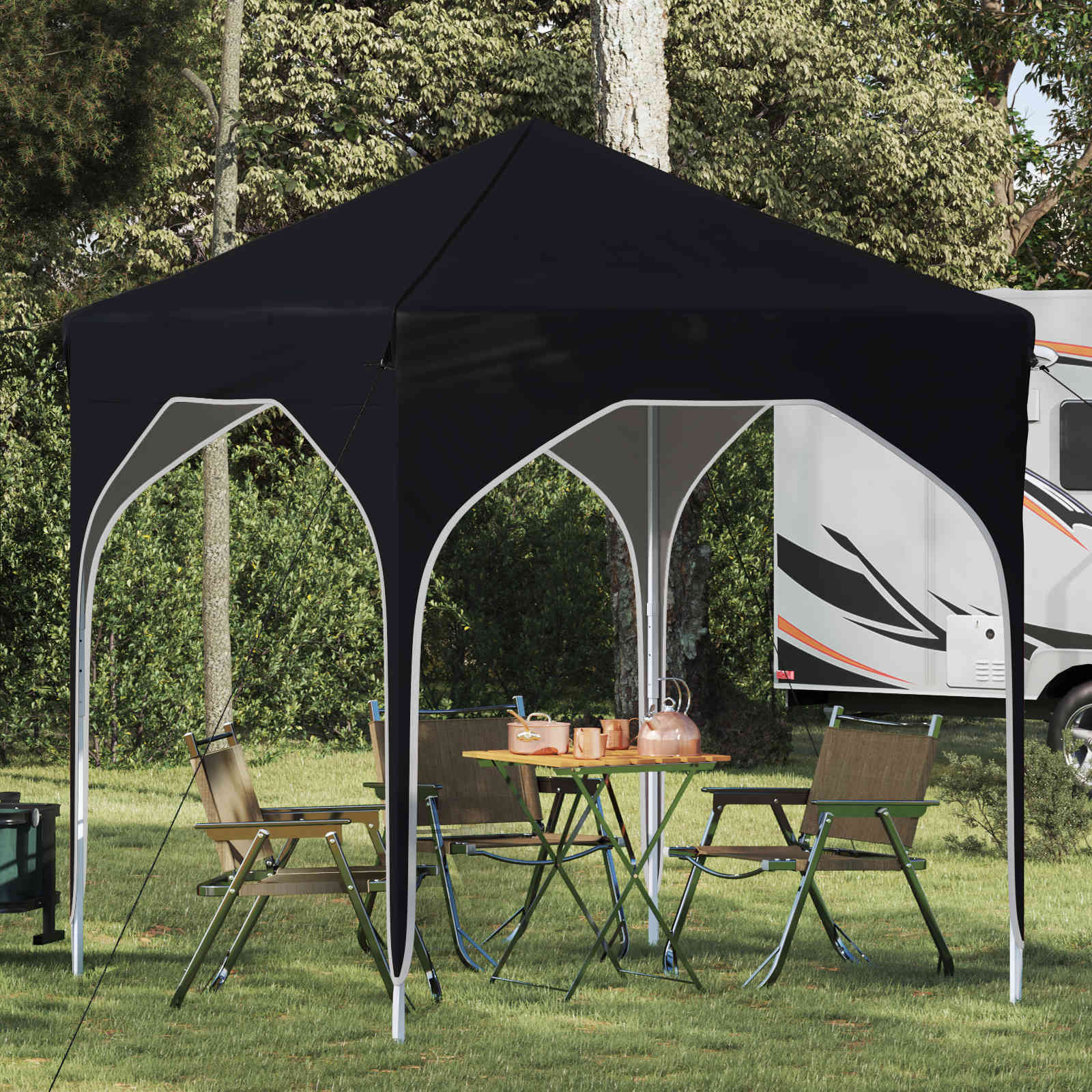 Pop-up Partyzelt 194 x 194 x 245 cm Creme