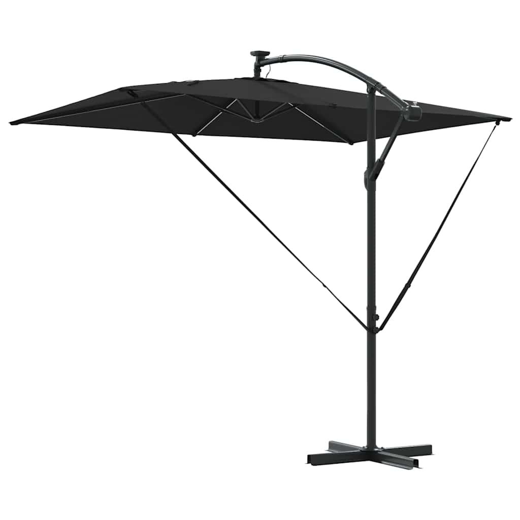 Sonnenschirm Sand 294 x 200 x 270 cm Polyester und Aluminium