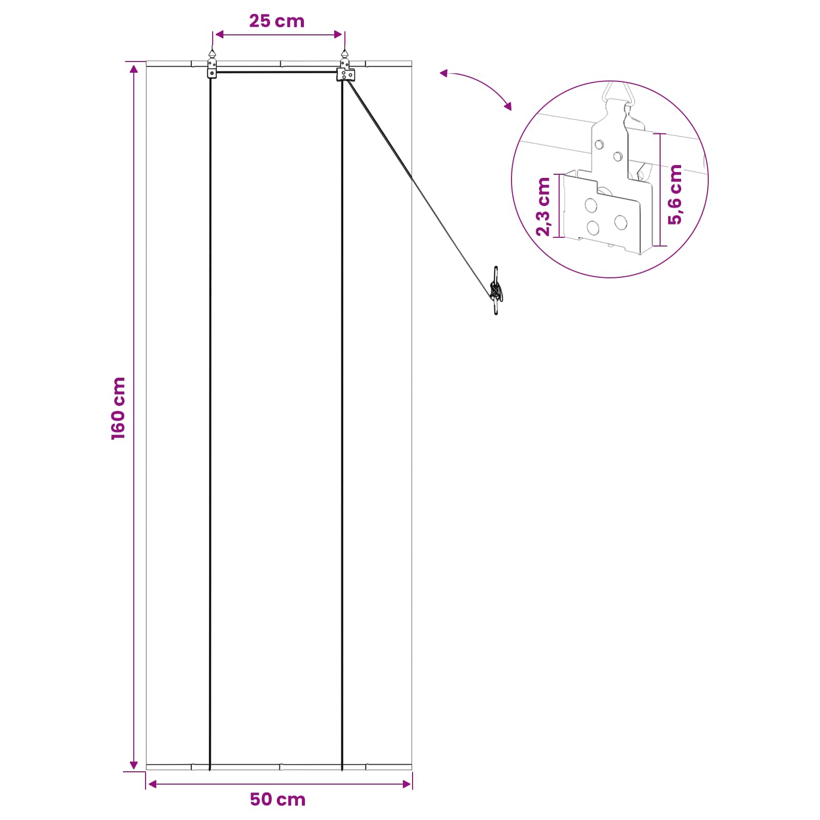 Bambusrollo Natur 80x160 cm
