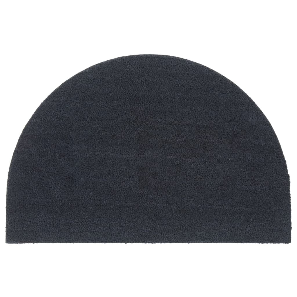 Fußmatte Schwarz Halbrund 60x90 cm Kokosfaser Getuftet