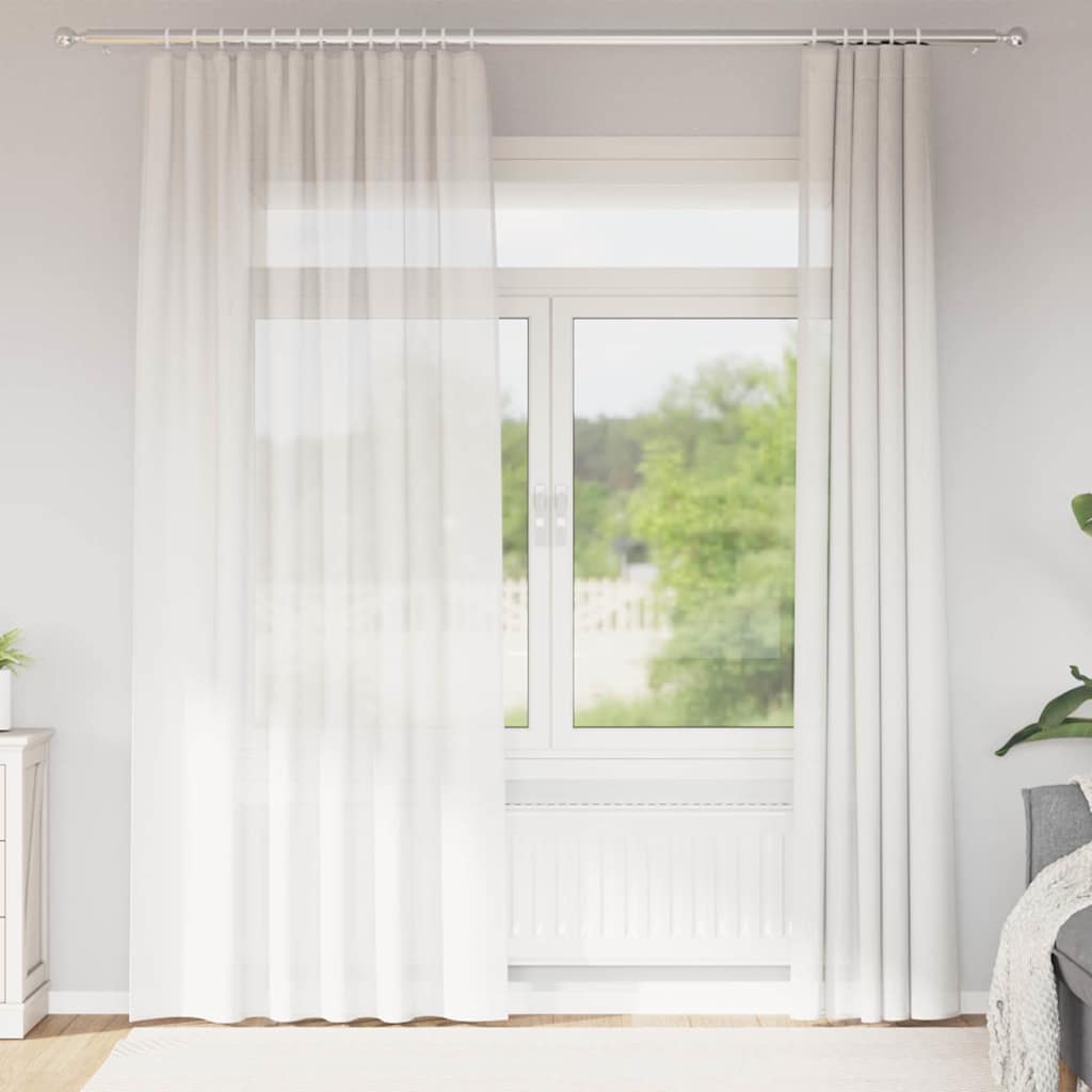 Voile Vorhänge mit Ösen 2 Stk. Apfelgrün 140x140 cm