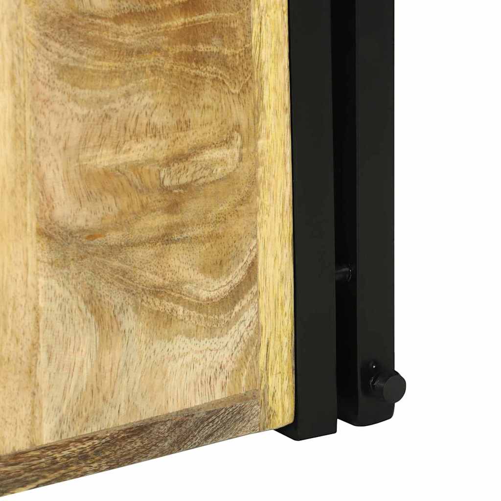 Weinregal Braun und Schwarz 35 x 35 x 39 cm Massivholz Mango