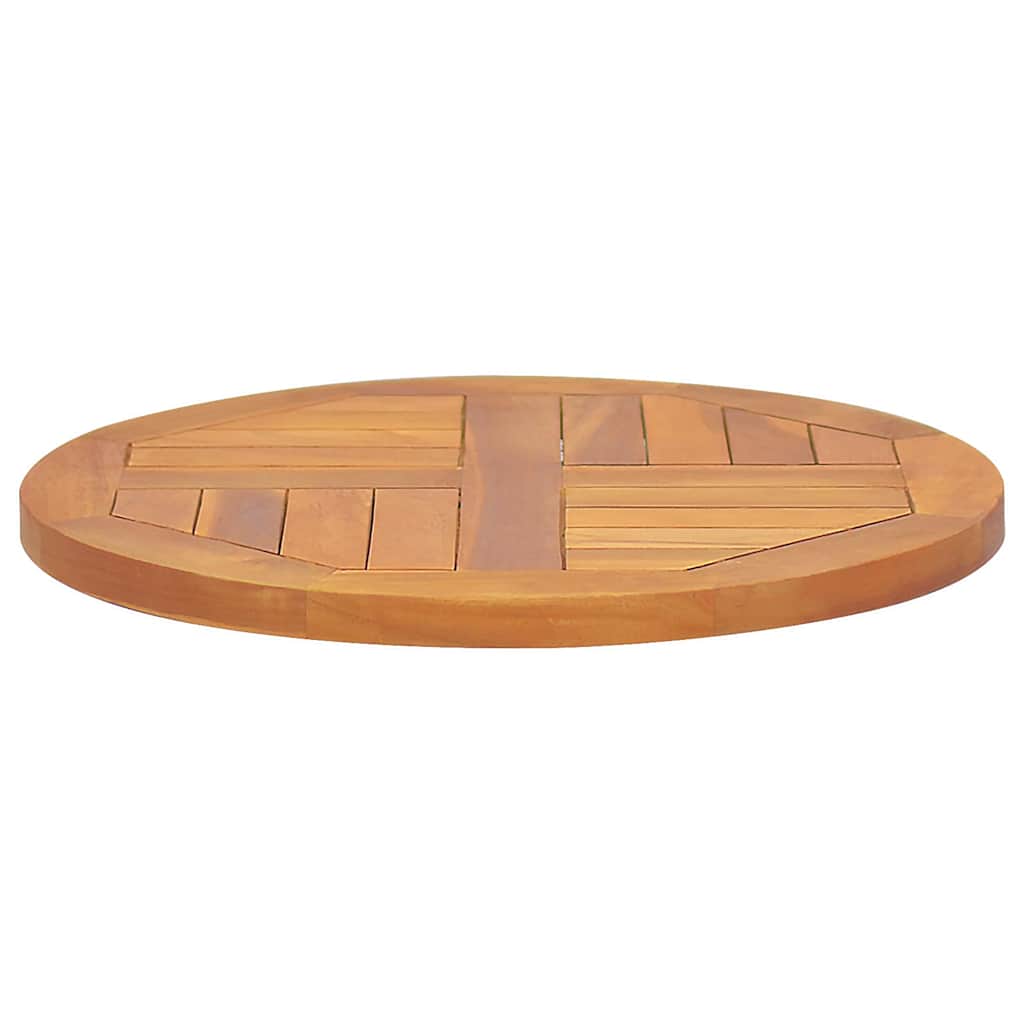 Tischplatte Massivholz Teak Rund 2,5 cm 40 cm