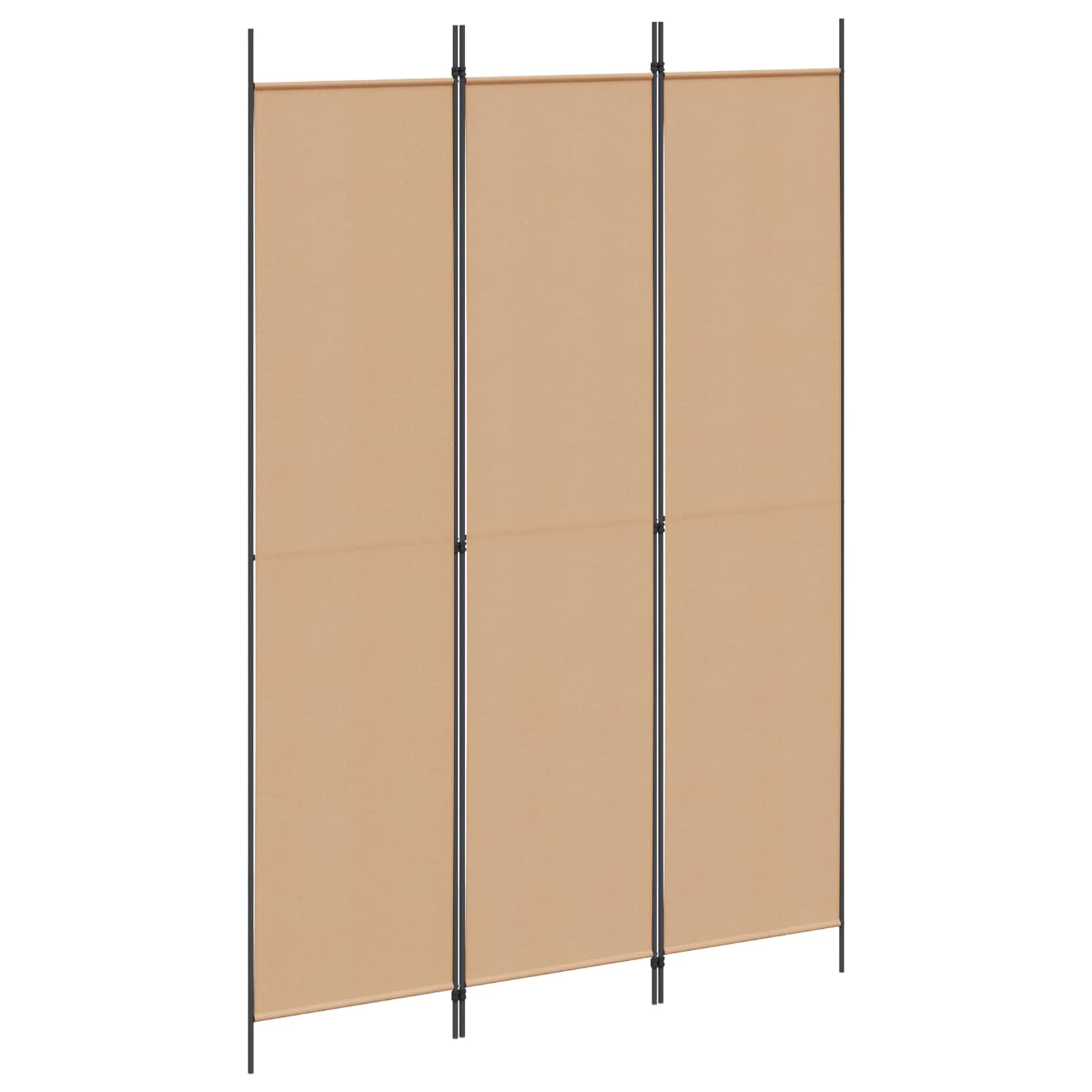 3-teiliger Raumteiler Beige 150 x 220 cm Stoff