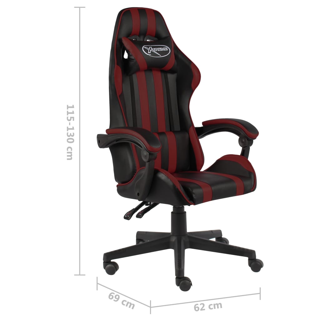 Gaming-Stuhl Schwarz und Blau Kunstleder