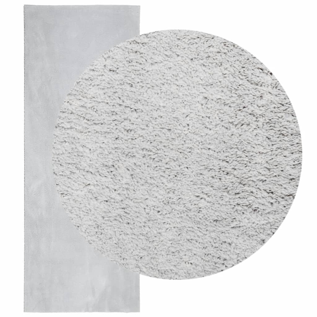 Teppich HUARTE Kurzflor Weich und Waschbar Anthrazit 60x110 cm