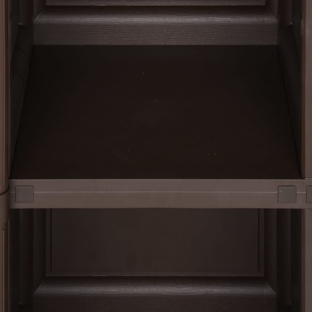 Kunststoffschrank 79x43x125 cm Holzdesign Vanilleeis