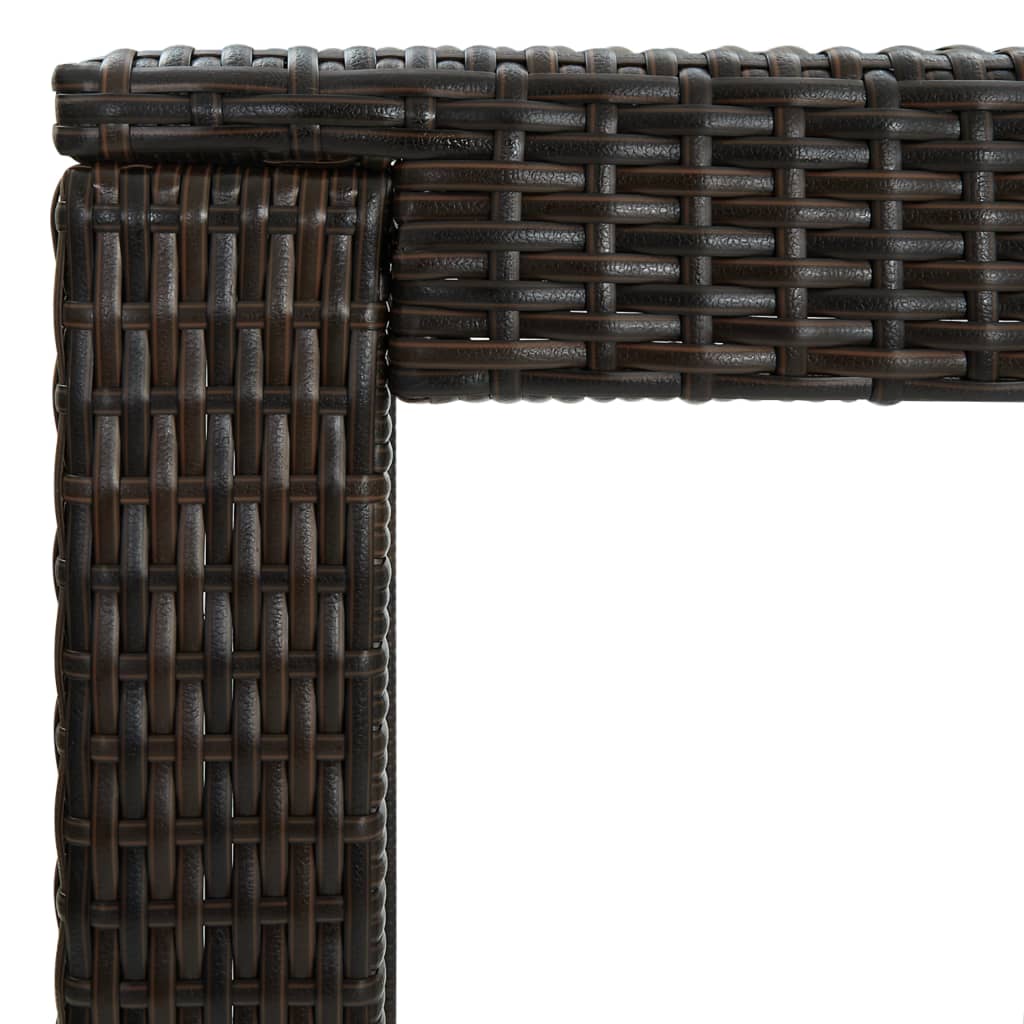Garten-Bartisch Grau 60,5x60,5x110,5 cm Poly Rattan