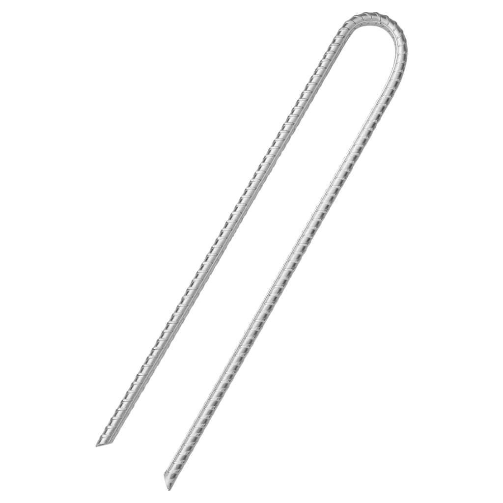 Zeltheringe 6 Stk. U-Form 30 cm Ø7 mm Verzinkter Stahl