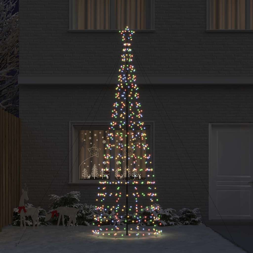 LED-Weihnachtsbaum mit Erdspießen 220 LEDs Warmweiß 180 cm