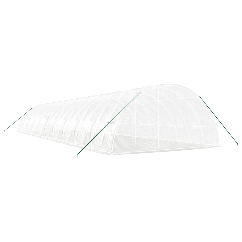 Gewächshaus mit Stahlrahmen Grün 24 m² 6x4x2,85 m