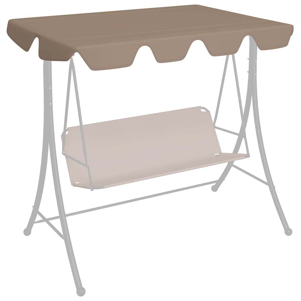 Ersatzdach für Hollywoodschaukel Beige 188/168x145/110 cm