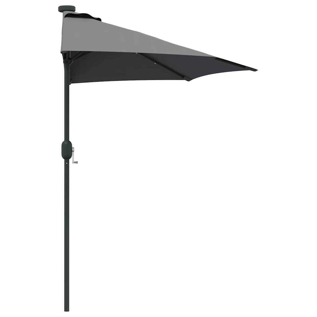 Garten-Sonnenschirm Sand 294 x 150 x 223 cm Polyester und Stahl