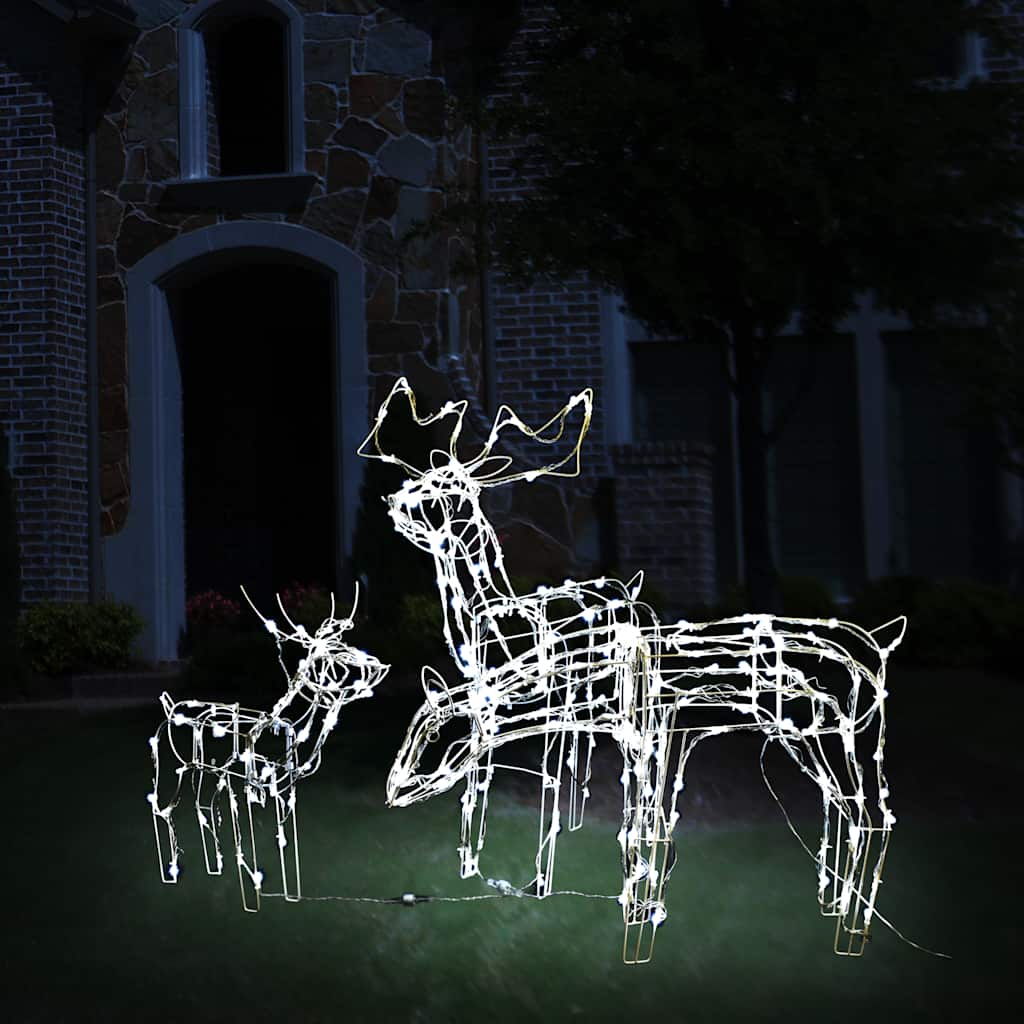 3-tlg. LED-Rentiere Set Weihnachtsdekoration 229 LEDs