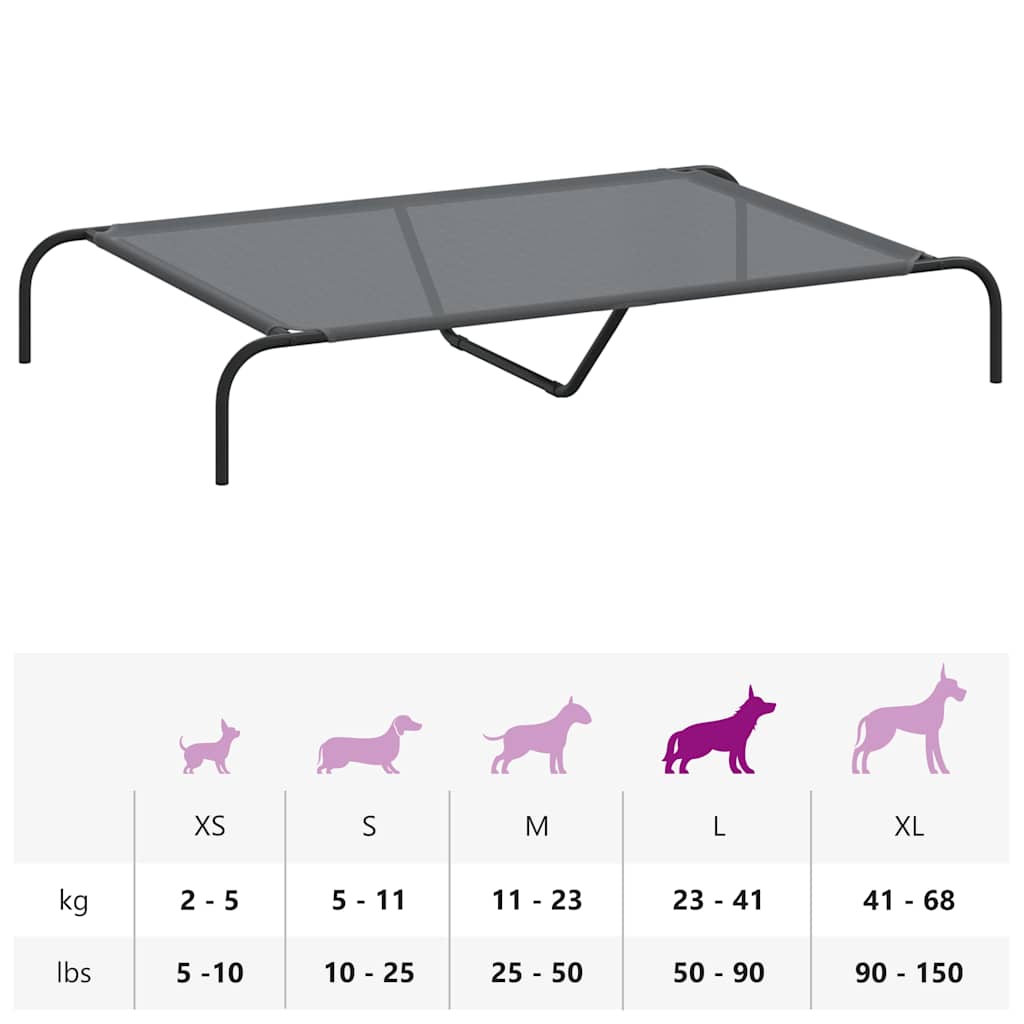 Erhöhtes Hundebett Schwarz S Textilene