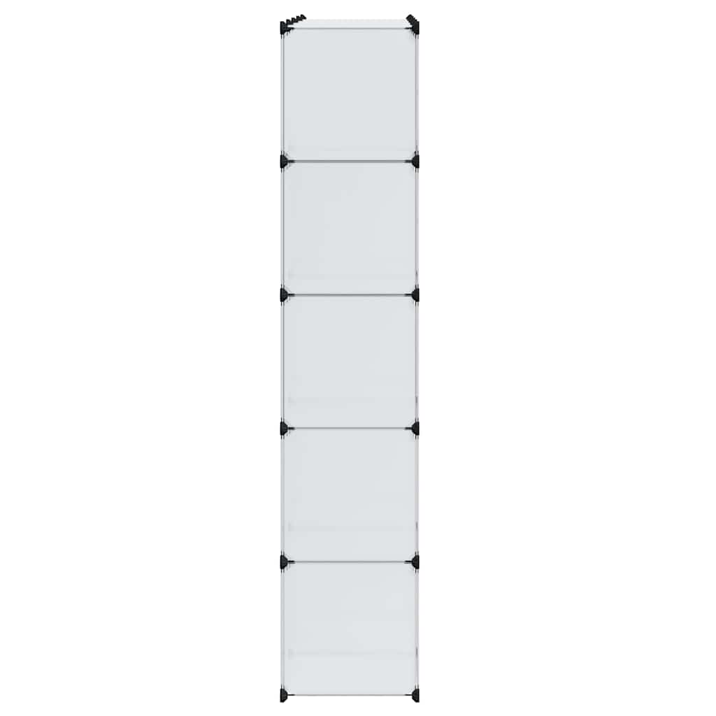 Modularer Schrank mit 9 Fächern 109x36,5x143cm Schwarz und Weiß
