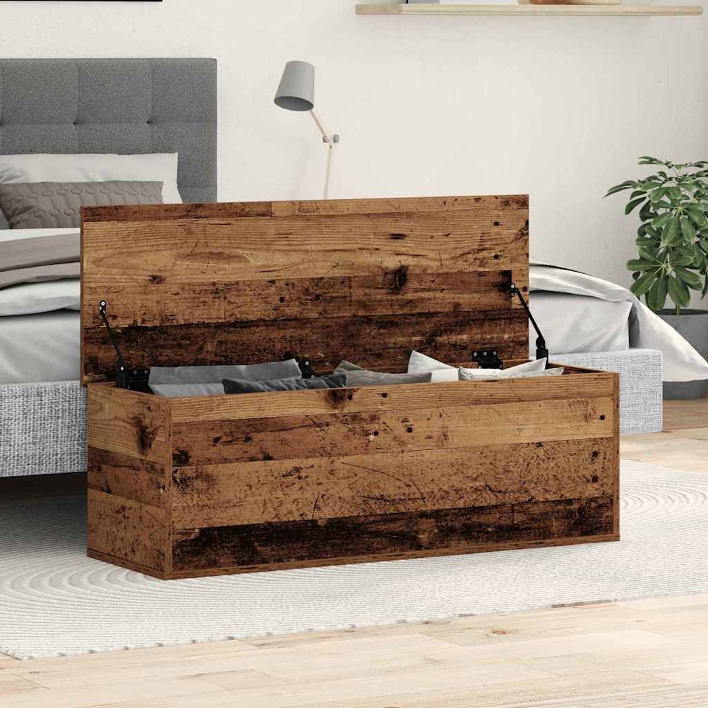 Aufbewahrungstruhe Weiß 84x42x46 cm Holzwerkstoff