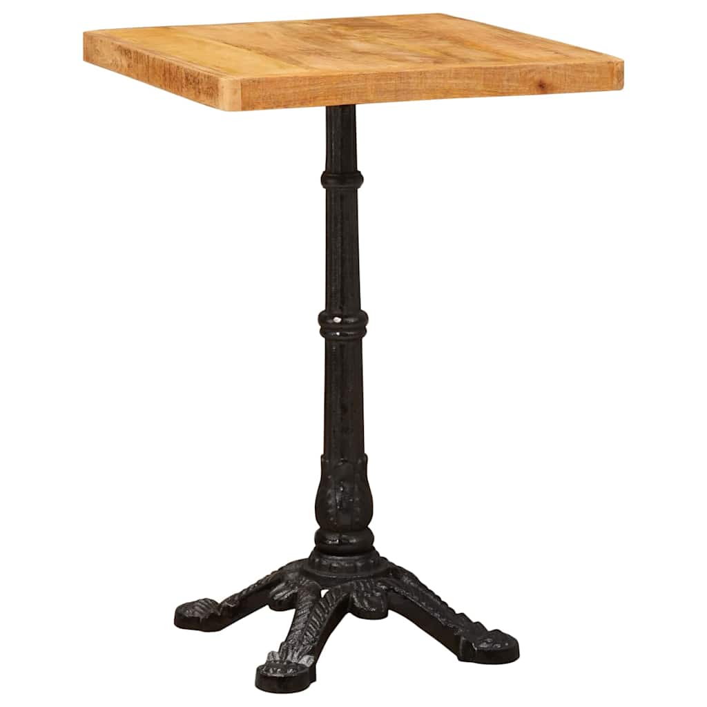 Bistrotisch 60x60x77 cm Raues Mangoholz