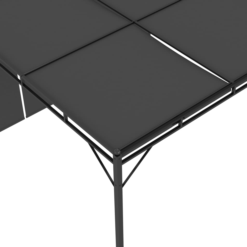 Pavillon 4 x 3 x 2,3 m Grün Polyester und Stahl