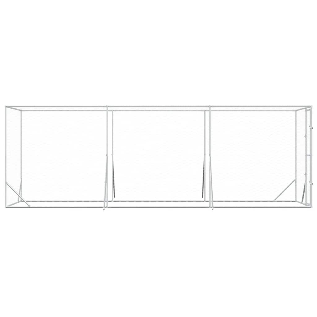 Outdoor-Hundezwinger Silbern 2x2x2 m Verzinkter Stahl