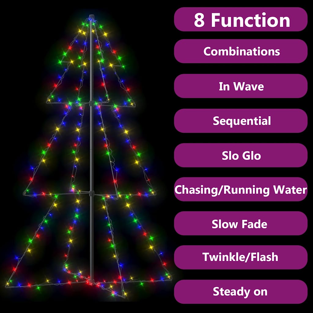 Weihnachtsbaum in Kegelform 160 LEDs Indoor & Outdoor 78x120 cm