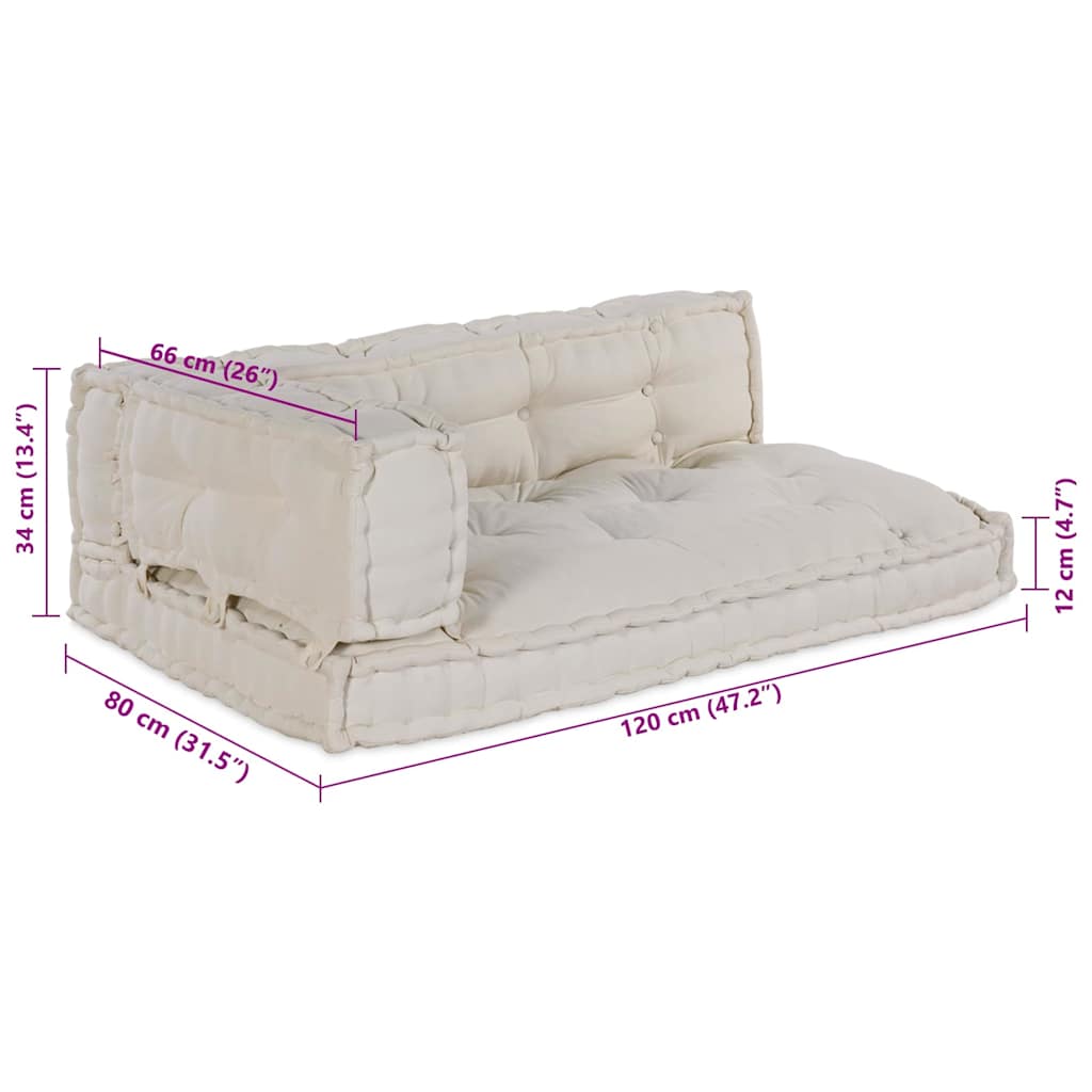 Palettensofa-Auflage Mehrfarbig Stoff Patchwork