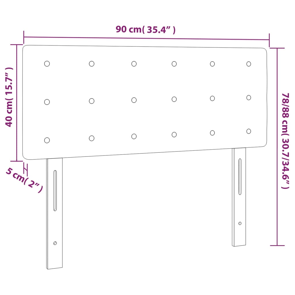 Kopfteil Hellgrau 80x5x118/128 cm Stoff