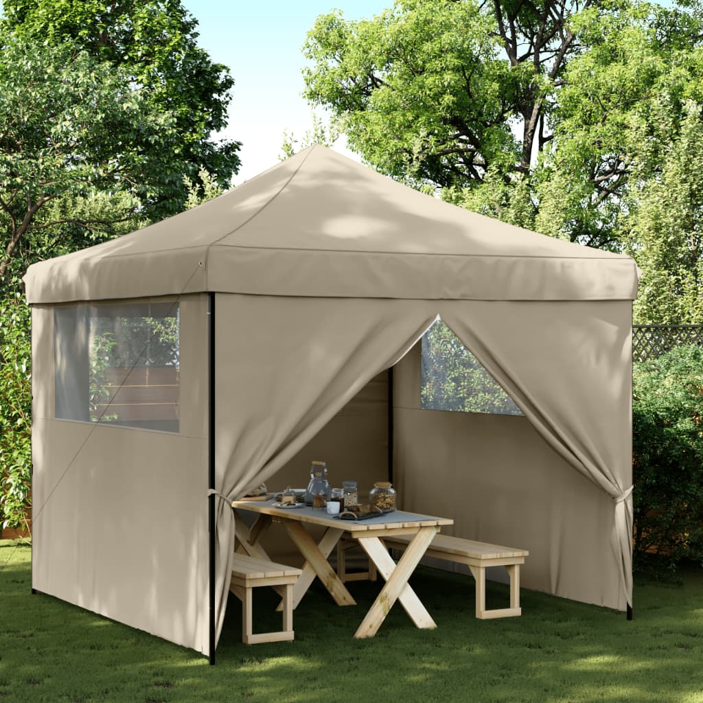 Partyzelt Faltbar Pop-Up Schwarz 292x292x315 cm