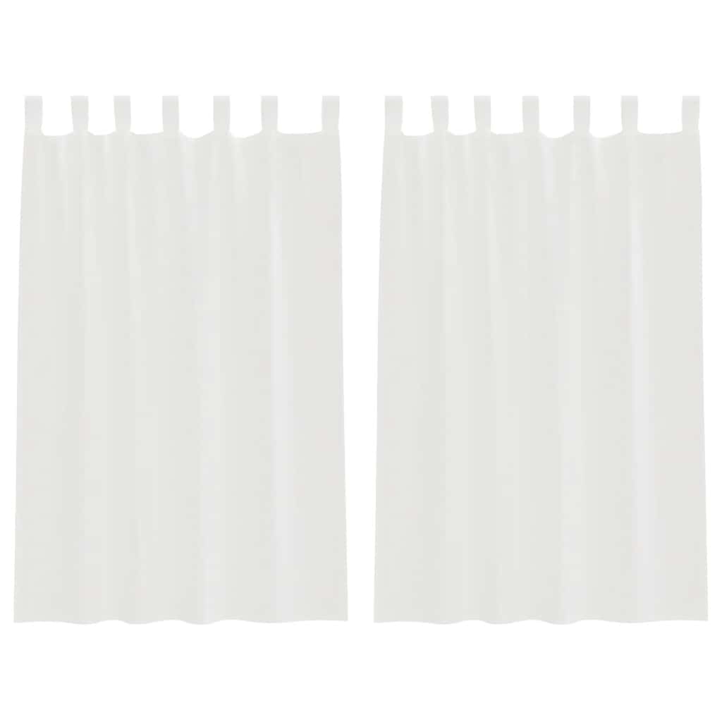 Voile Vorhänge mit Ösen 2 Stk. Apfelgrün 140x140 cm
