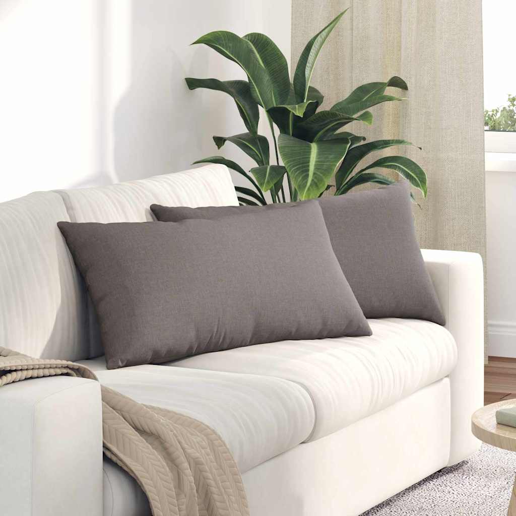 Sofakissen 2 pcs Hellgrau 50 x 30 cm Stoff