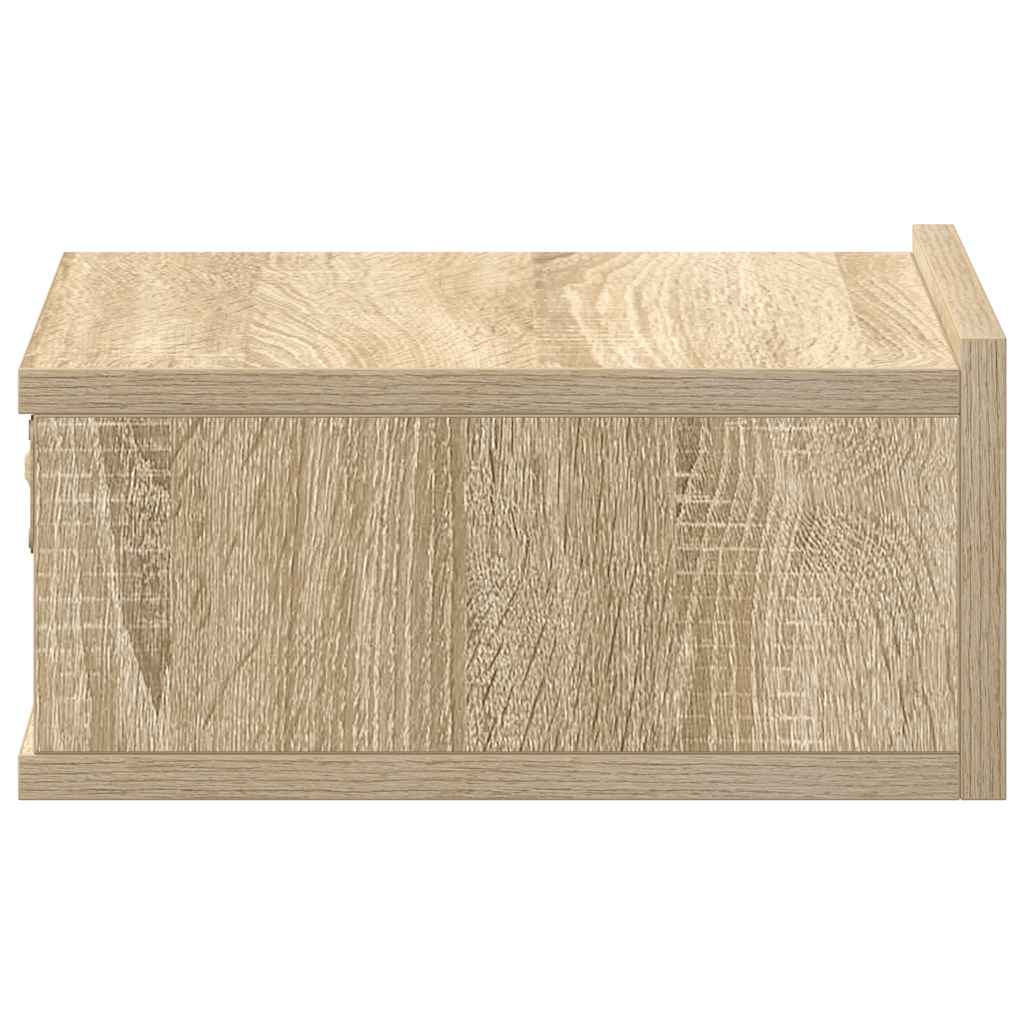 Hängender Nachttisch Weiß 40x30x15 cm Holzwerkstoff