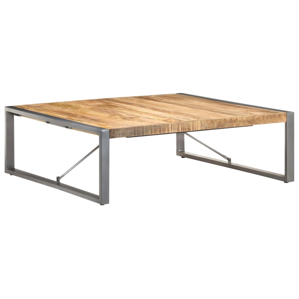 Couchtisch 140x140x40 cm Raues Mangoholz